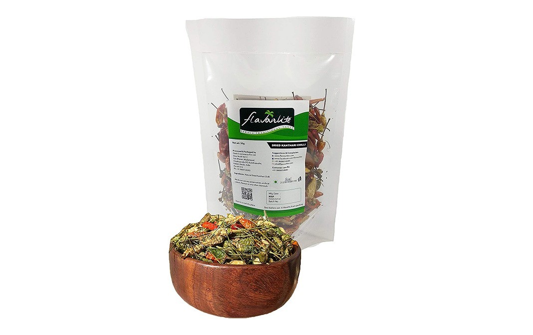 Flavourlite Dried Kanthari Chilli (Bird's eye chilli)   Pack  50 grams